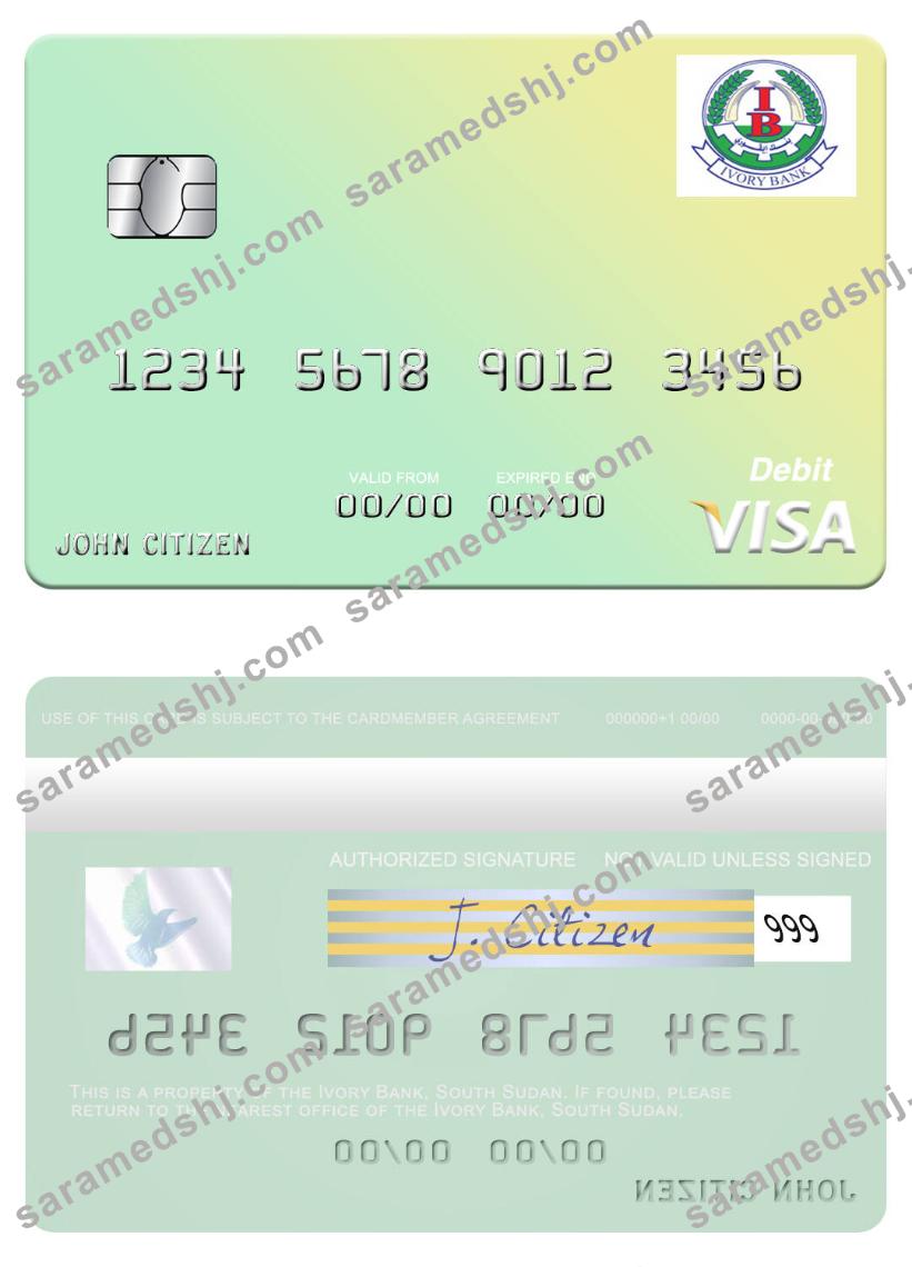 South Sudan Ivory Bank visa debit card